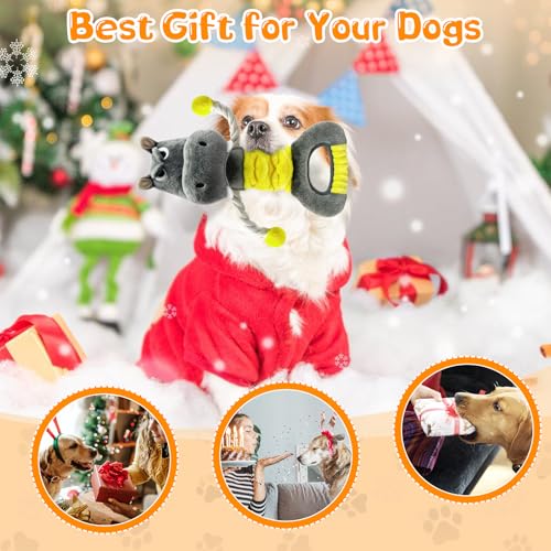 Image of Fuufome Large Squeaky Plush Dog Toys for Small, Medium, and Large Dogs Daily Companionship, Training, Tug of War Puppy Toys to Keep Them Busy