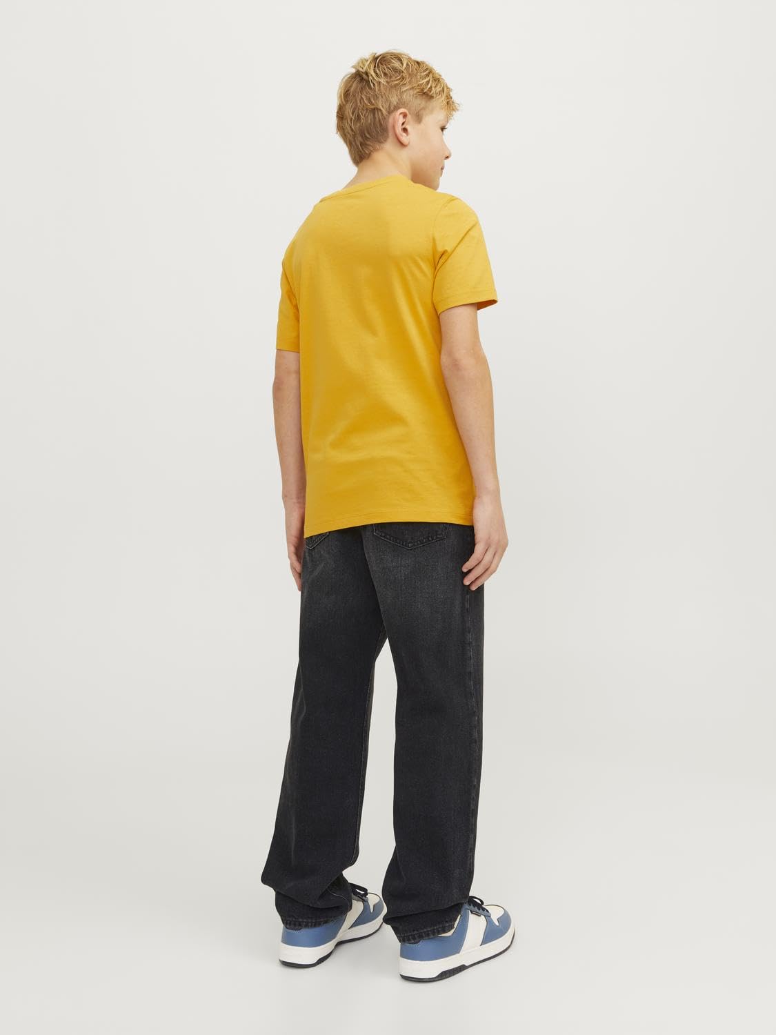 JACK&JONES JUNIOR Spodnie jeansowe chłopięce, czarny denim, 128