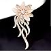 Reizteko Created Cats Eye Brooch for Women Classy Bouquet Bridal Brooch Pin (Champagne)