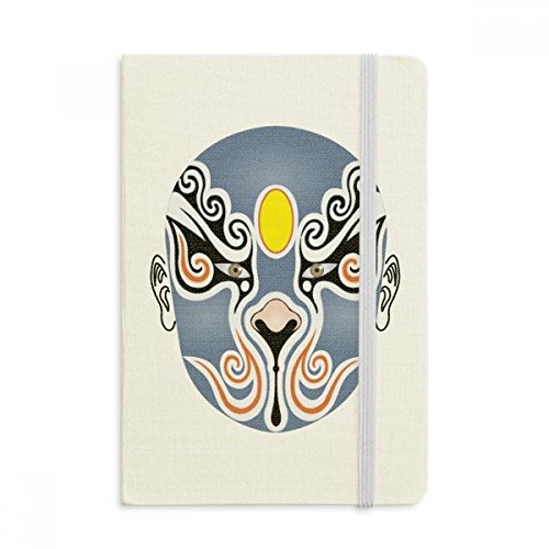 Carnet A5 Opéra de Pékin à couverture rigide en tissu de 144x210 mm multicolore
