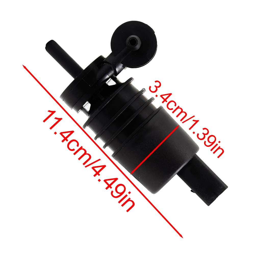 Pompe lave-glace pare-brise 67127388349 compatible avec BMW i3s X1 X2 X3 X5 | Kacepar moteur de pompe lave glace 2 broches pièce de rechange pour lave-glace compatible avec BMW i3 X1 X2 X3 X4 X5 X6 X7