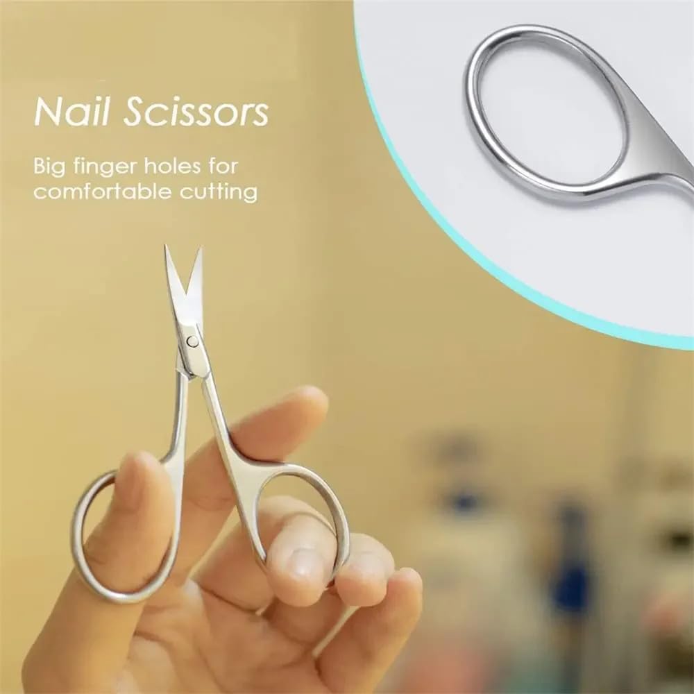 Tijeras para cutículas, cortacutículas, recortador de uñas, acero inoxidable, herramientas profesionales para manicura, cortador de cutículas, F3, 2 piezas