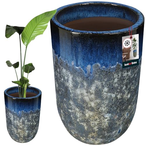 KOTARBAU® Pot de fleurs - Hauteur : 50 cm - Diamètre : 35 cm - En céramique - Résistant au gel...