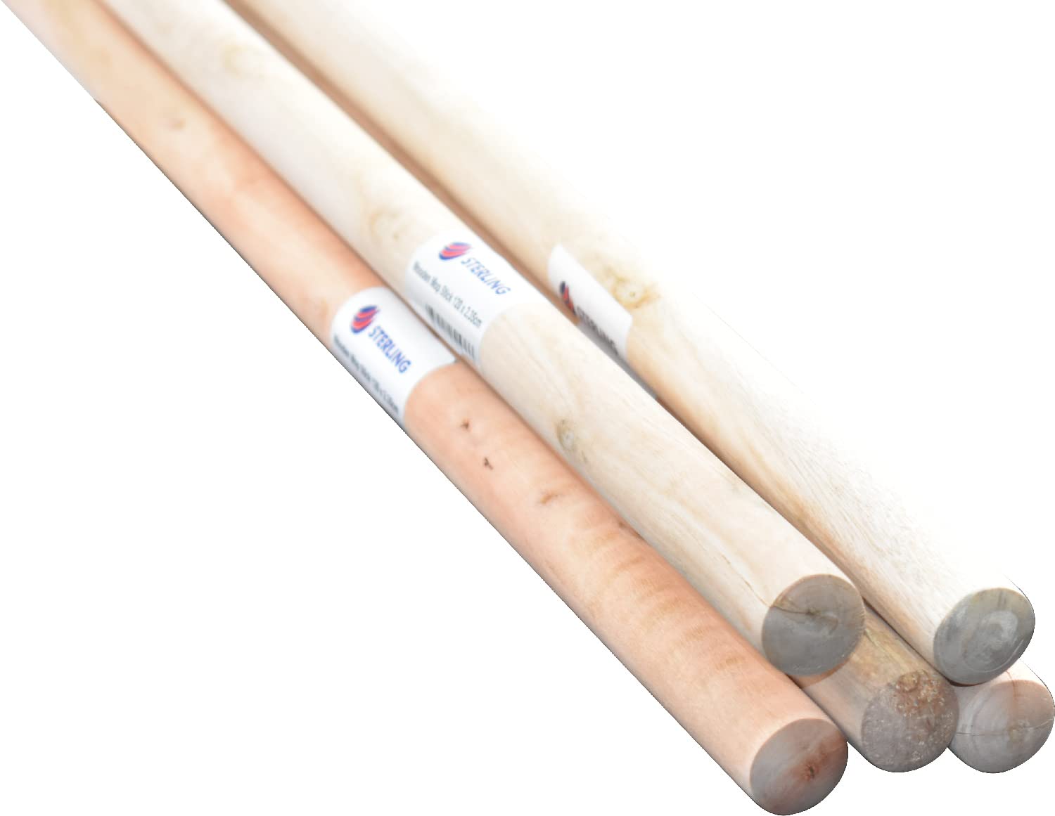 Sterling Ventures Wooden Mop Stick Replacements (5X 120x2.35cm Thick)