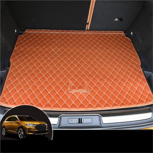 Tapis de coffre en cuir DS7 2017-2020 finition luxe marron