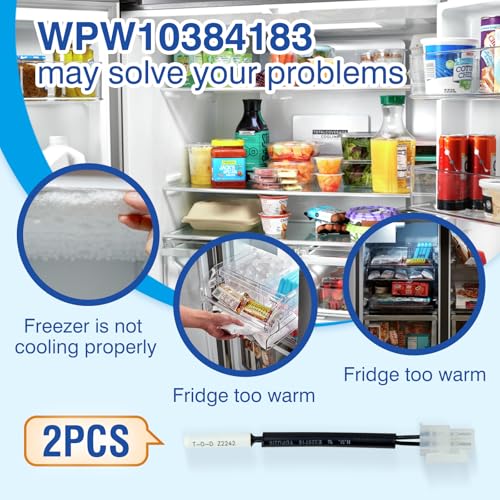 Termistor WPW10384183 sensor de temperatura de nevera compatible con Whirlpool Kenmore 2118228 6