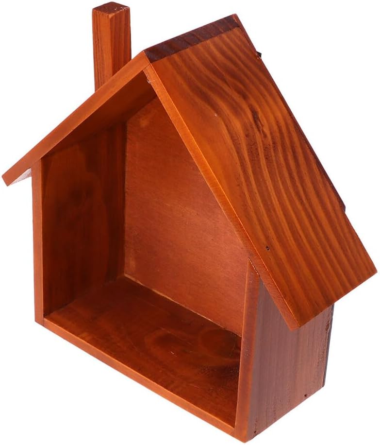 Wooden House Wall Shelf Rack, Small House Shaped Display Shelf