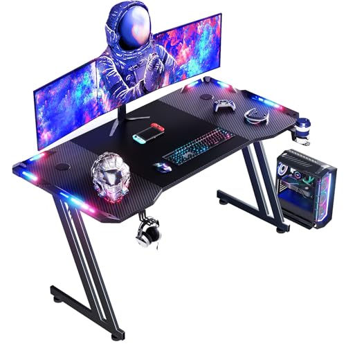 HLONONE Bureau Gaming LED 120 x 60cm