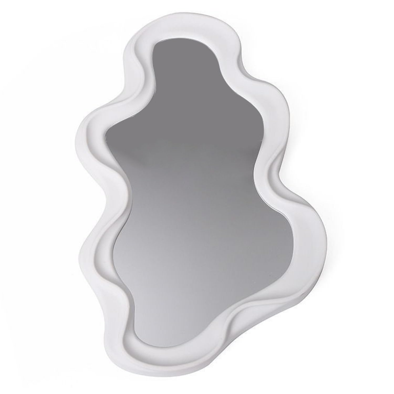 Bandeja de tocador Blanca, Bandeja de Espejo, Organizador de Perfume de joyería Bandeja de Borde, Bandeja de Maquillaje Ovalada Bandeja de exhibición para tocador, tocador, Dormitorio