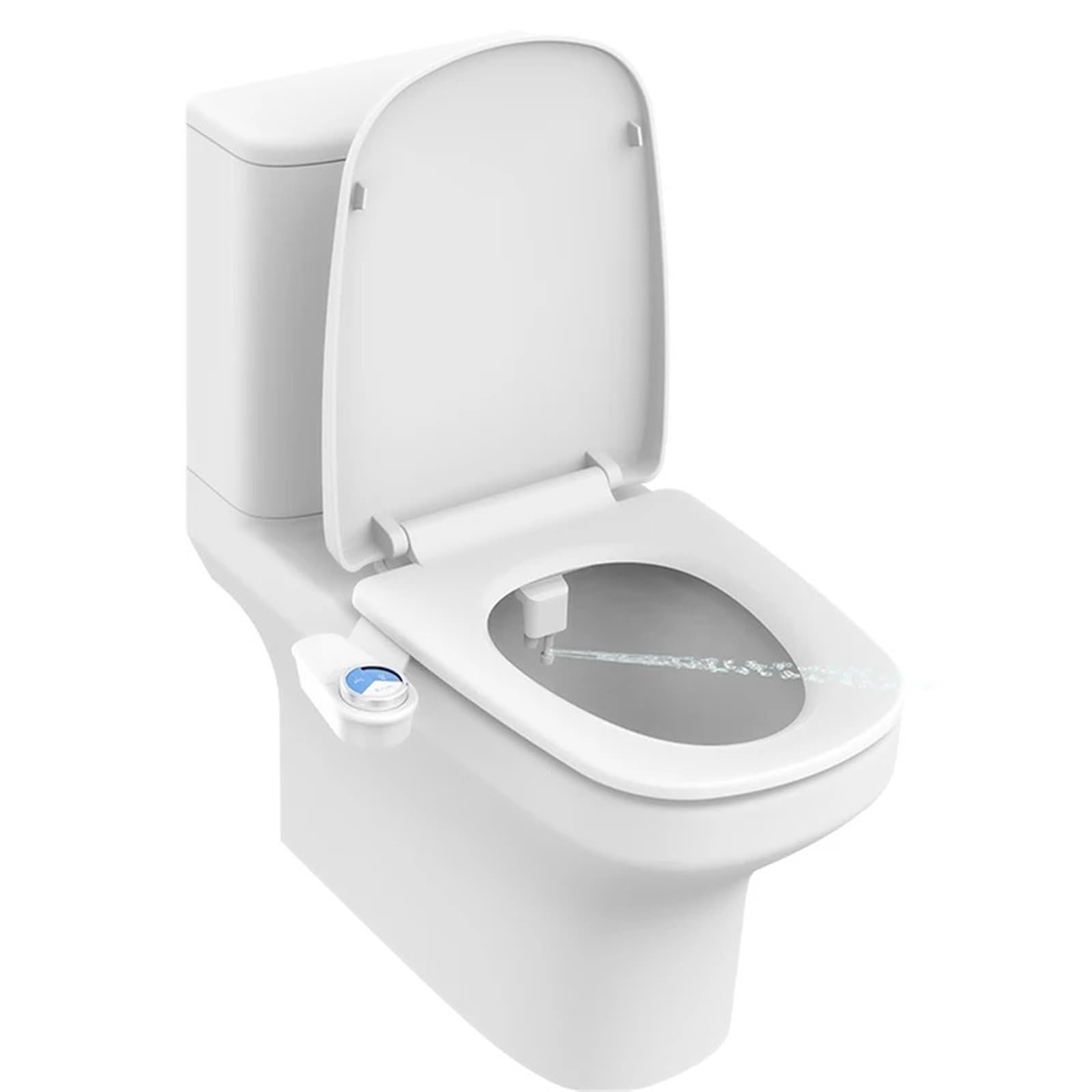 Nieelektryczny cienki bidet akcesorium do deski sedesowej, mały bidet z dwiema dyszami, samoczyszczący, higiena osobista (7-8 North America)