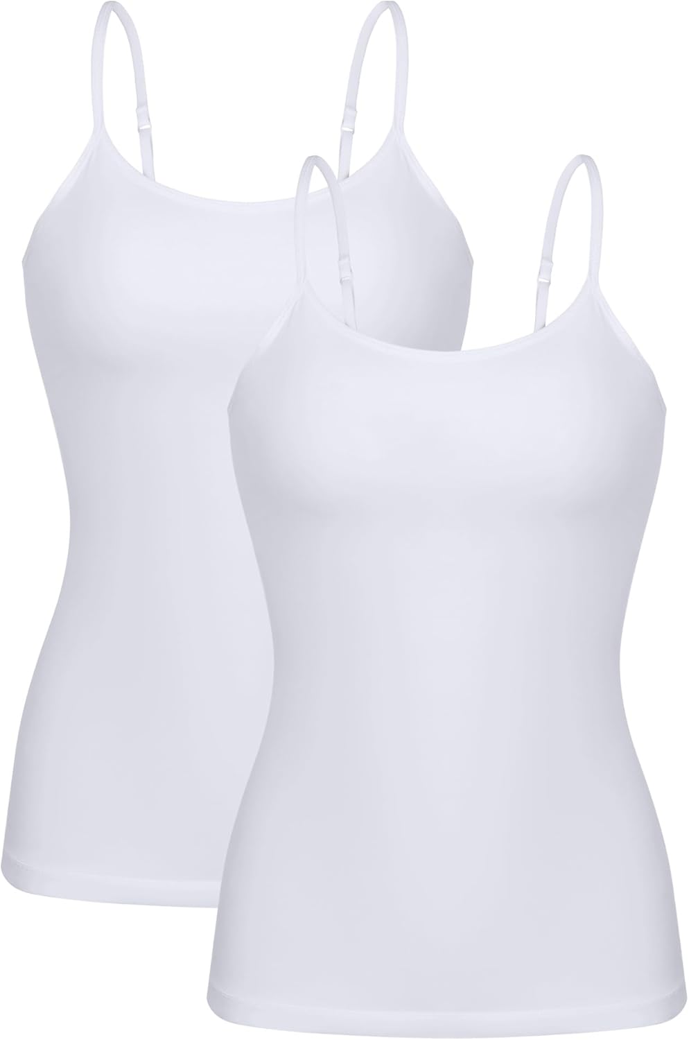 beautyin Cotton Camisole Tops for Women Shelf Bra Adjustable Spaghetti Strap Tank Top Basic Cami Undershirt
