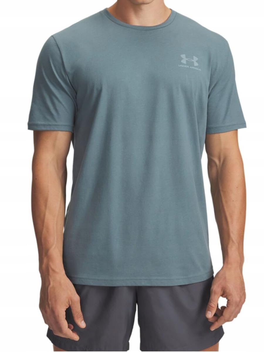 Under Armour Sportstyle Left Chest Short Sleeve Shirt - Jasper Blue / / Serpentine - XS