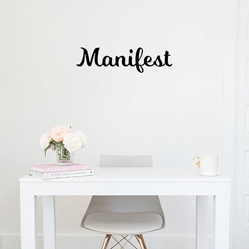 Calcomanía de vinilo para pared, manifiesto, 7 x 26 pulgadas, moderna, inspiradora, linda frase para decoración de espejo de habitación de niños,