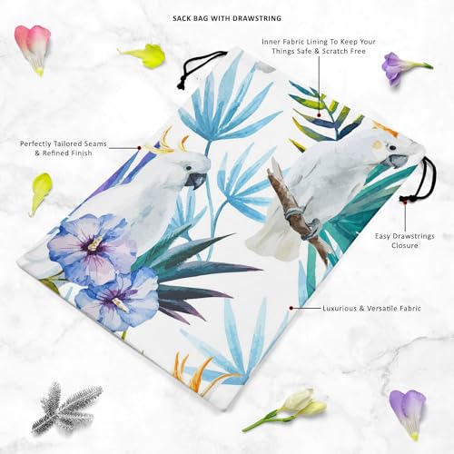 Image of ArtzFolio Tropic Parrot | Reusable Sack Bag | Bag for Gym, Storage, Vegetable & Travel