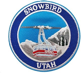 Cute-Patch Ski Skiing Gifts Snowbird Utah Embroidered Iron on Patches