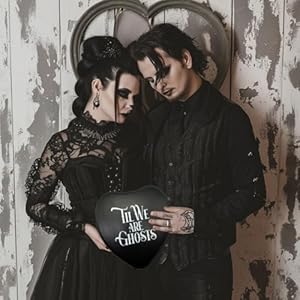 05 thick solid wooden black heart shaped gothic home decor aesthetic til we are ghosts sign for goth wall decor horror room  urban country home decor