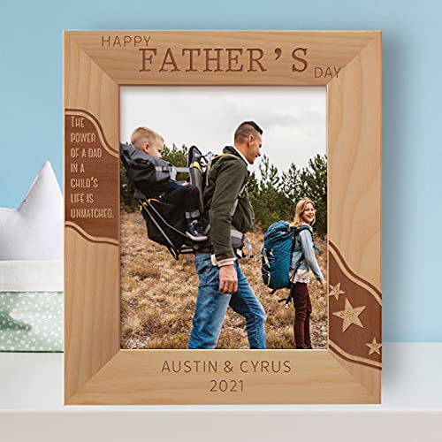 The Power Of A Dad In A Child's Life Is Unmatched Personalized Wooden Frame 8