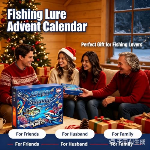 Fishing Advent Calendar 2026, 24-Day Christmas Fishing Lure Gift Adult - image 4