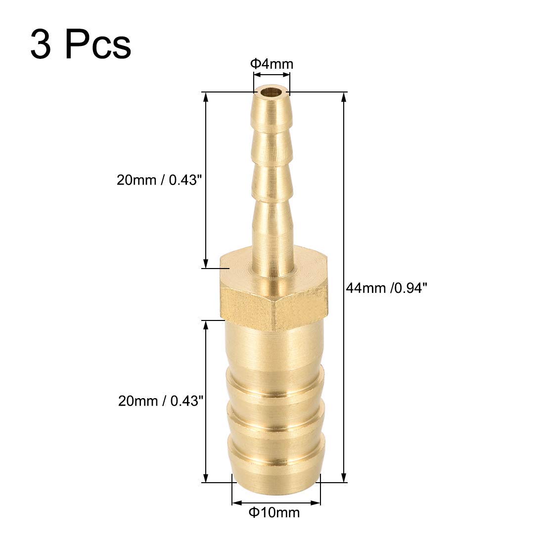 1 Pz Raccordo For Tubo In Ottone 4mm-19mm Hose Barb Tail 1/8 "1/4 - Foto 9
