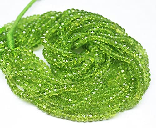 Péridot naturel d'Arizona perles facettées 5mm LKBEADS pour remplacer les fausses pierres en verre