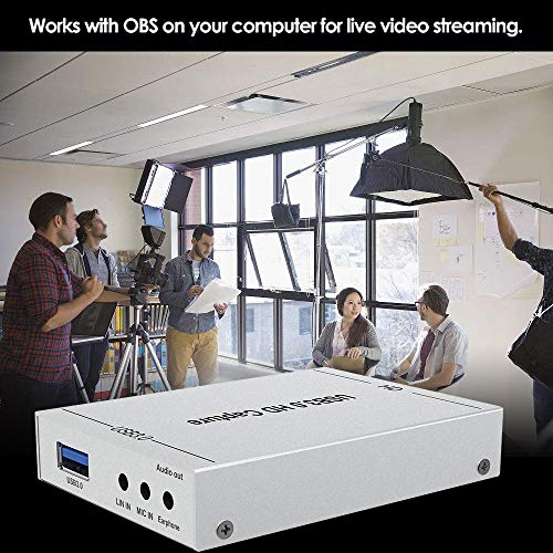 HDMI Capture Card, Ansten USB3.0 Game Video Converter with HDMI Loop-out Support Full HD 1080P 60HZ Mic In and Audio Out, Compatible Windows Linux Youtube OBS OS X Twitch for PS3 PS4 Xbox One Xbox 360