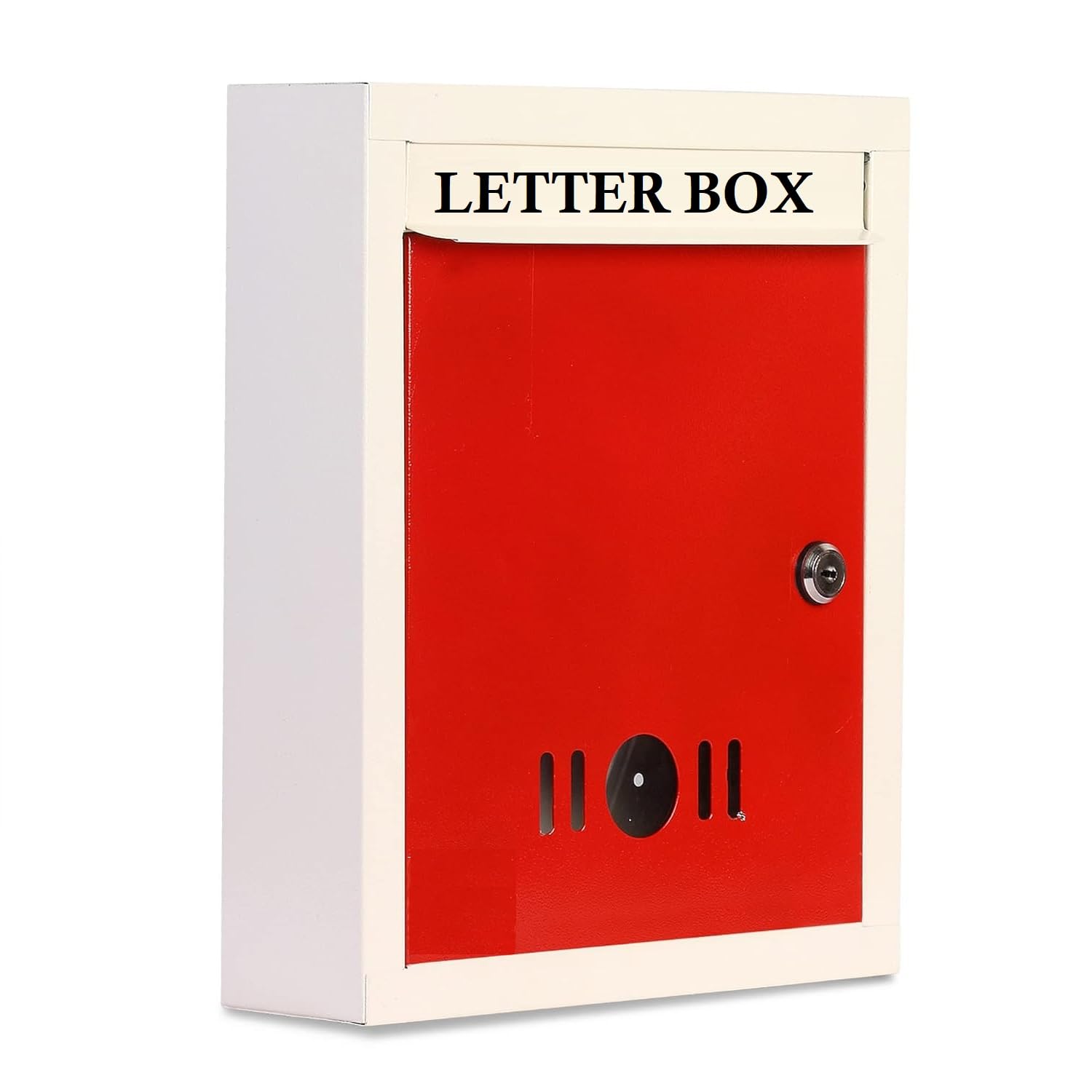 Crotomak Mail Box Latter Box Metal with Lock Key for Home/Office/Gate Wall Mount, Large (Red - Ivory) (B08SKFFKQ2) Amazon Price History, Amazon Price Tracker