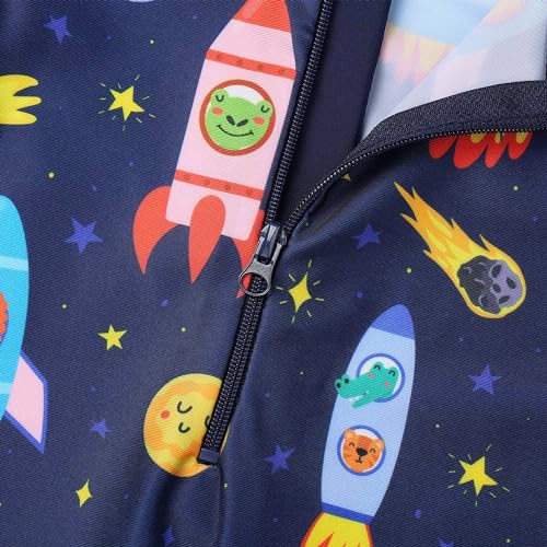 Image of HUAANIUE Toddler Boy Swimsuit Rashguard One-Piece Swimwear 0-6 Years