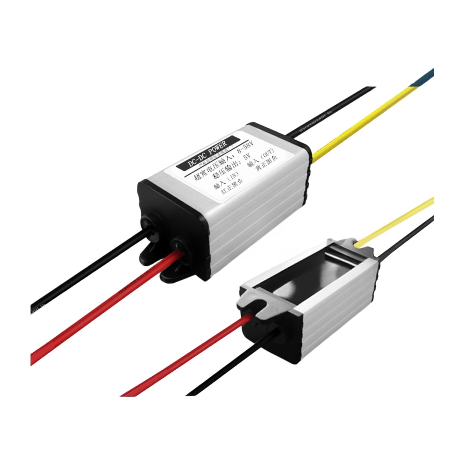 1 pcs Convertidor reductor DC-DC 12V 24V 36V 48V 60V 5V 9V 3A 6A(8-58V to 5V6A Al Case)