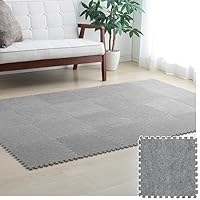 新品未使用　32枚ウッドタイル グレー ジョイントマット ジョイントマット 32枚セット 大判 厚手 ハニカム タイル調