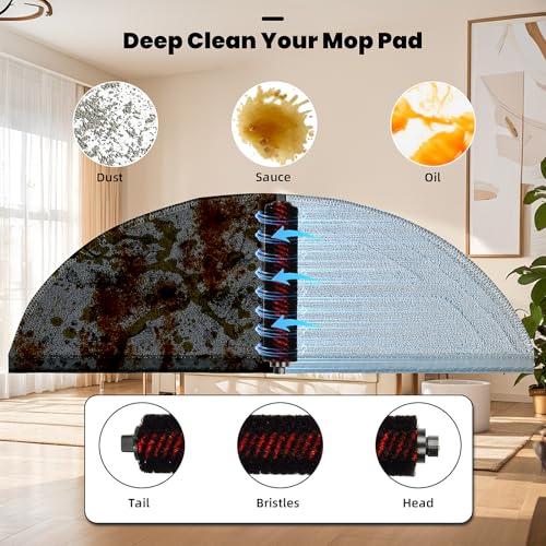 Image of 29 Pack Accessories Kit for Roborock Saros 10 Robot Vacuum | 1 Pairs Mainbrush 6 Side Brush 4 Filter 6 Dust Bags 4 Long Mop 4 Small Round Mop 1 Base Station Brush 2 Tools