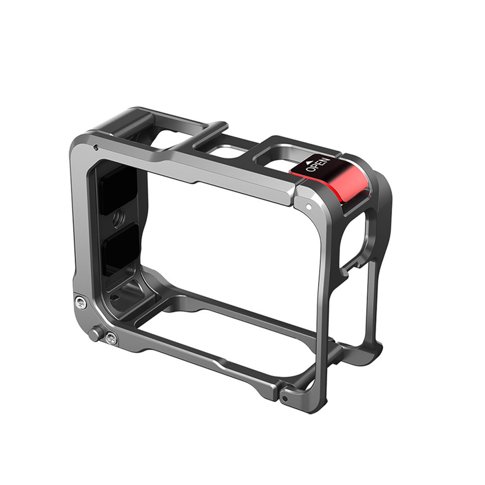 Cadre de protection en métal avec connecteur d'extension Cold Shoe et installation rapide pour 2 caméras d'action, boîtier de protection rabattable