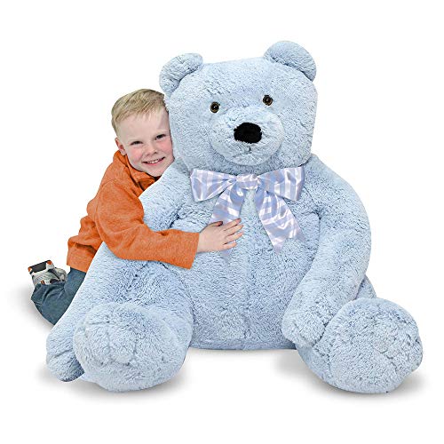 Melissa & Doug Jumbo Blue Teddy Bear - Plush, Model: 3983