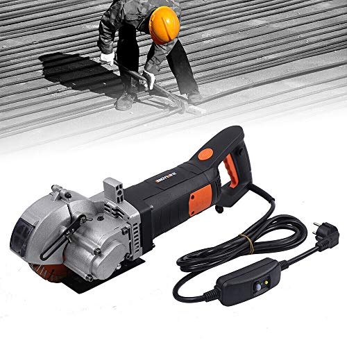 OUKANING Handkreissäge 4800W Mauernutfräse Elektrische Mauernutfräse Schlitzfräser Wandschlitzer 42mm 5 Trennscheiben – Bild 7