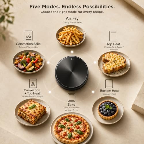 Image of Faber Air Fryer Oven 18L 1500W | Bake Tray, Tray Handle & Crumb Tray | Dishwasher safe removable parts |5 Preset Auto Program|3 Rack Positions | Roast,Fry,Toast,Defrost | FAO FryMax 18 BK