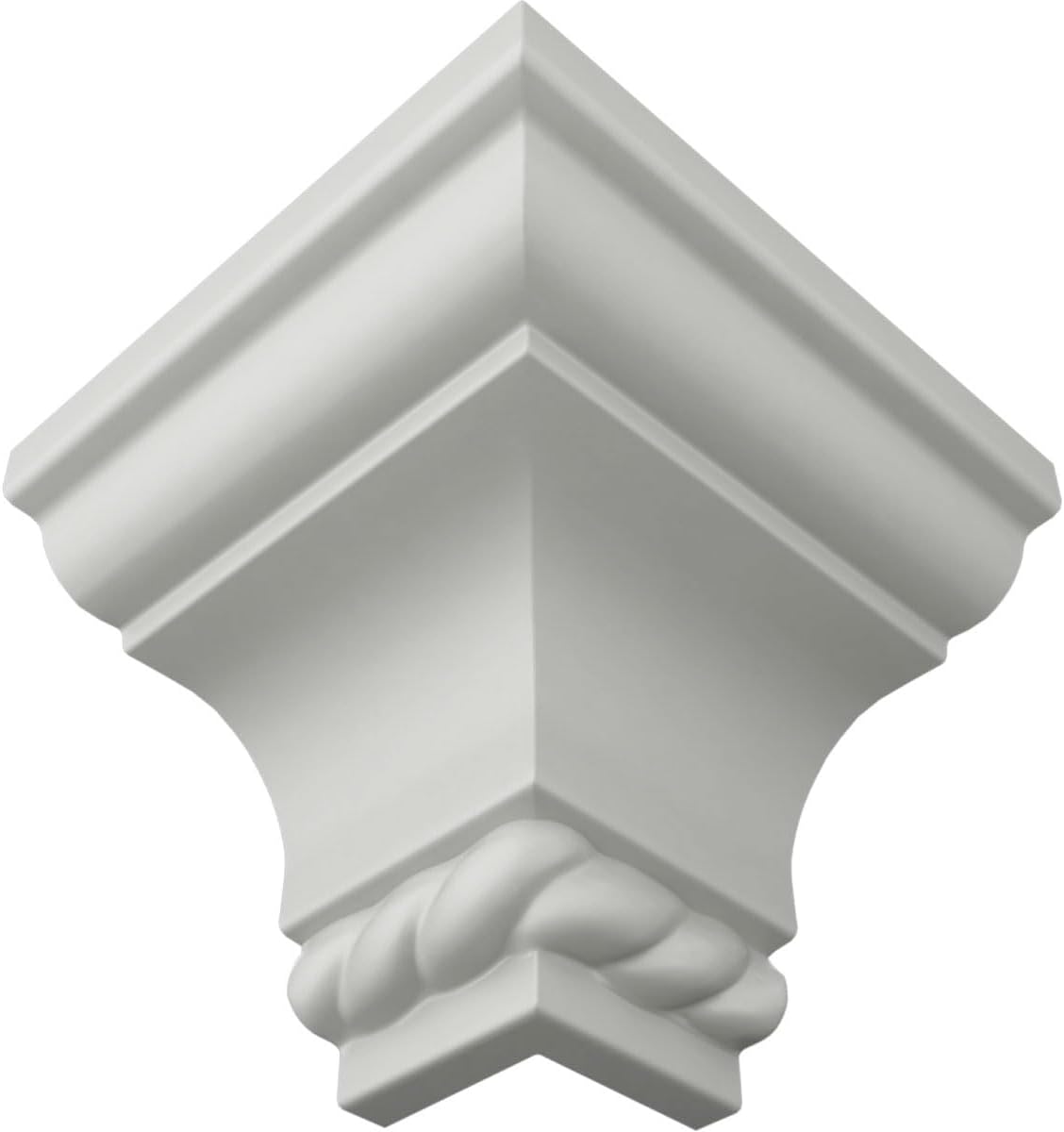 Ekena Millwork MOC02X02LN-CASE-4 Outside Corner for Moulding MLD02X02X06LN (4-Pack), 2 1/4"P x 2 1/4"H, Primed, 4 Pack