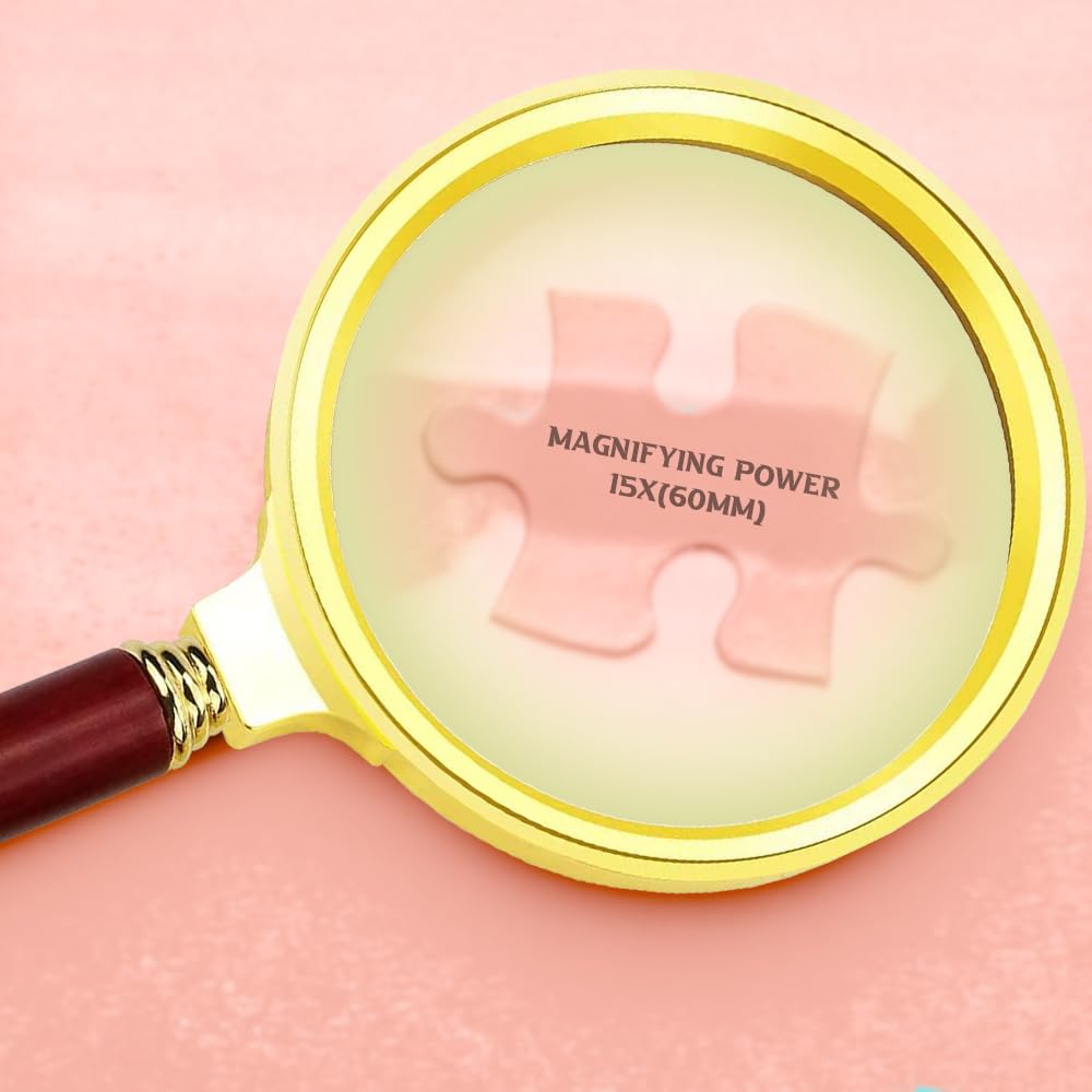 Lente Di Ingrandimento A Mano Ad Alta Potenza Con Manico In Legno - Foto 7