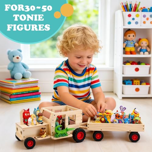 Image of for Tonies Box Organizer Shelf Storage, for Tonie Shelf Magnetic, Compatible with Tonie Box 1 /2 Player Tonies Figures Characters for Children, Display Collection 20~30 Characters - Tractor