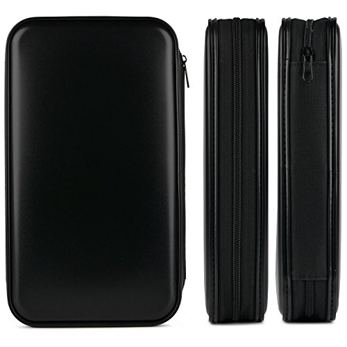 Fansport 80 Capacity Cd Case Storage Dvd Organizer Case, Dvd Case Organizer Cd/Dvd Case Dvd Booklet Cd/Dvd Holder Case Dvd Book Heavy Duty Dvd Case Book Wallet (Black) #TOP5
