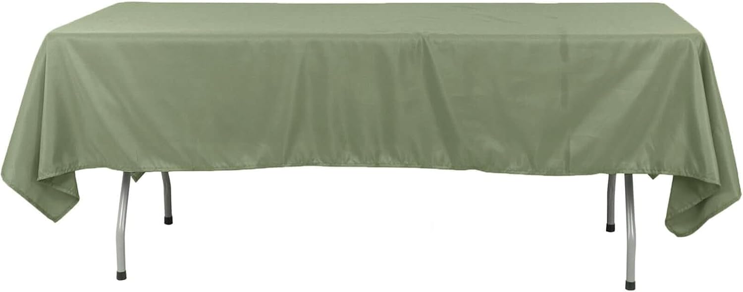 Efavormart Rectangle Tablecloth, 60"x102" Stain & Wrinkle Resistant Washable Table Cloth, Oblong Decorative Polyester Fabric Table Cover for Dining, Party, Wedding - Eucalyptus Dusty Sage