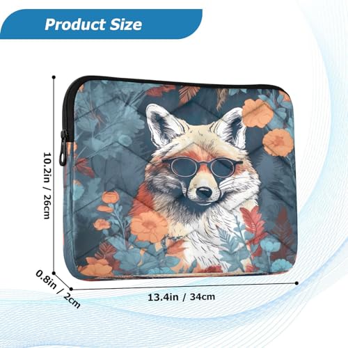 Funda para portátil 13-14 pulgadas resistente al agua con diseño de lobo miniatura 3