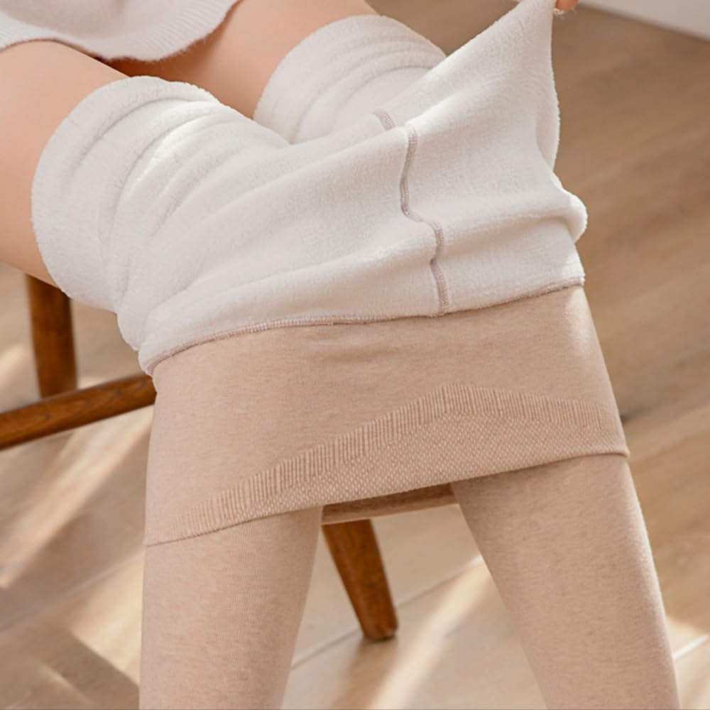 Collant Termici Donna Calzini A Fondo Primaverile E Autunno Alto Bianco Inverno Spesso Lungo Collant Lungo-beige-4600d-l