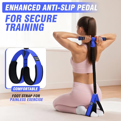 Image of Pedal Resistance Bands with Handles, Upgrade Women Exercise Bands for Full Body Training, Core, ABS, Legs, Glutes, Arms, Pilates, Physical Therapy, Strength, Sit Up Equipment for Home Workout
