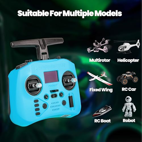 Image of Radiomaster Pocket ELRS Remote Controller Portable Hall Gimbal EdgeTX 2.10.5 Transmitter with LED Light for FPV Drone /RC Helicopter&Car Boats&Multirotor (Battery Not Included)