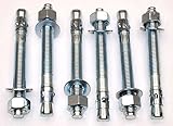 (6) Concrete Wedge Anchor Bolts 1 x 9 Includes Nuts & Washers Stud Anchor