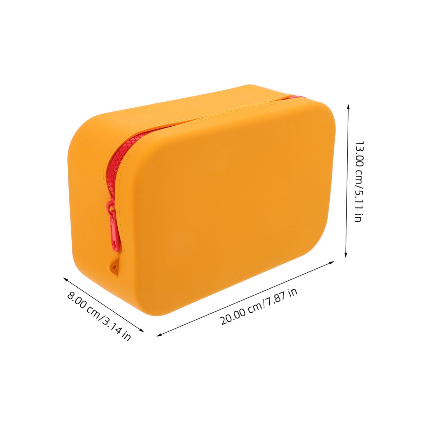 Neceser Naranja Grande Portátil de Maquillaje de Silicona