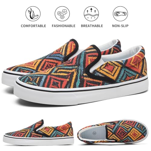Image of Women's Canvas Slip On Sneakers Non Slip Loafers
