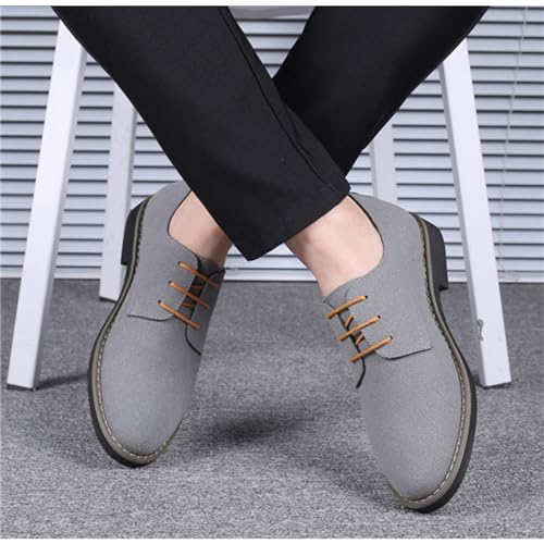 Image of Men's Suede Lace Up Oxfords Classic Wing Tips Dress Shoes Casual Luxury Business Work Office Derby Shoes