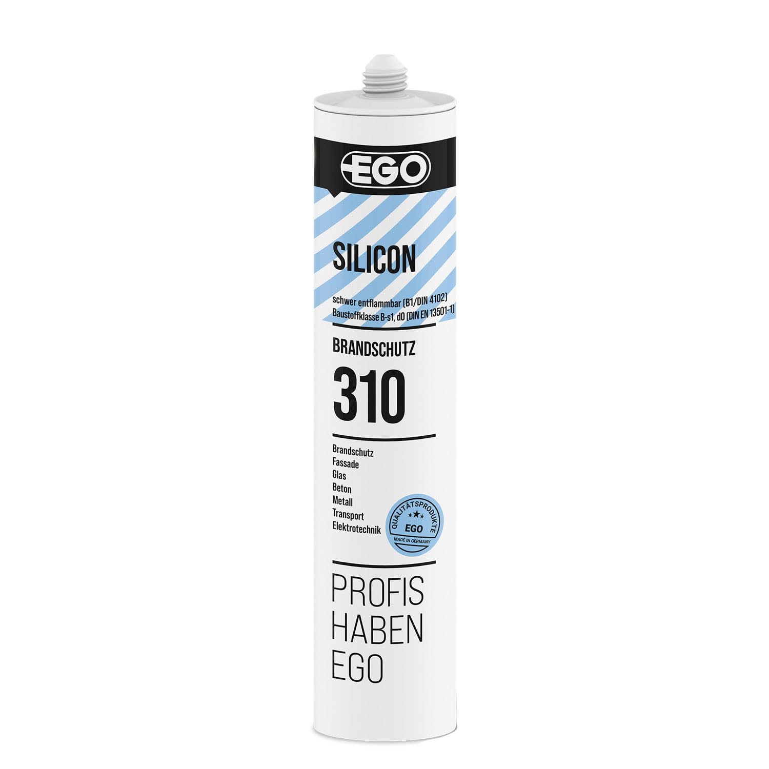 EGOSILICON 310 B1 Brandschutz-Silikon – 20x 310 ml Kartuschen – ideal für feuerhemmende Verglasungen & Fugen mit hohen Brandschutzanforderungen weiss