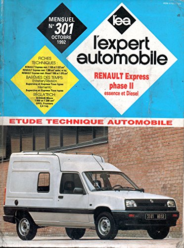 livre REVUE TECHNIQUE L'EXPERT AUTOMOBILE N° 301 RENAULT EXPRESS PHASE 2 ESSENCE 1.1 / 1.2 / 1.4 ET DIESEL 1.6 / 1.9 / TOLEE / VITREE / COMBI / BREAK
