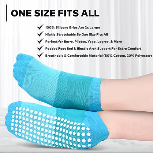 Image of Life By Lexie Sticky Grip Socks for Barre, Pilates, Lagree, Yoga, Dance Non Slip Women's Socks